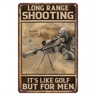 Plåtskylt - Long Range Shooting