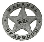 Gjuten Badge-Marshal Deadwood-Tillverkad i USA
