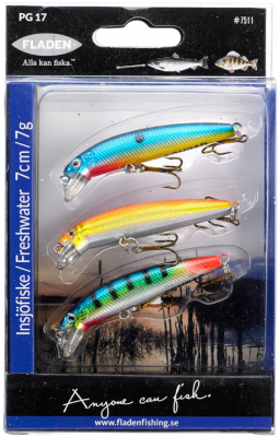 Fladen Abborre-Ädelfisk 3-pack Wobbler