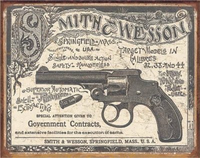 Plåtskylt - Mitn & Wesson