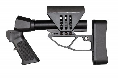 AR-15 kolv samt grepp till Defcon hagelpumpar-Kolv Optimus Black