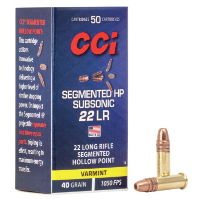 CCI Varmint 22l.r. Segmented HP Subsonic 40gr